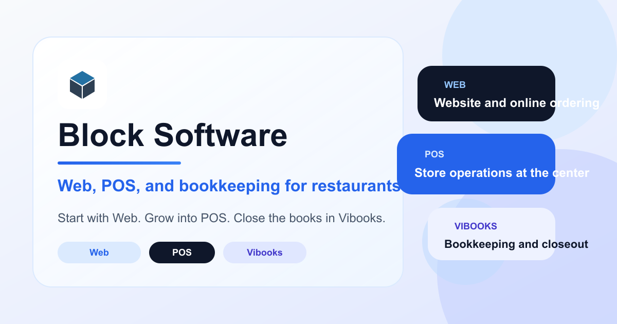 J. Block Software Block Software | Web, POS, and Bookkeeping for Restaurants